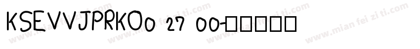 KSEVVJPRKO0 27 00字体转换